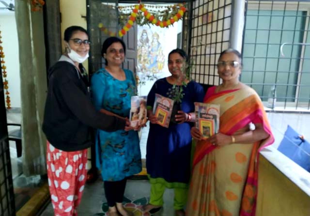 Door to door distribution of Tulsi and Sahitya set in Alwal, Hyderabad ...